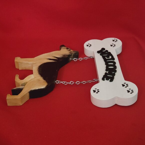 Wendy Country Critters Welcome Dog Sign German Shepherd - Picture 11 of 11